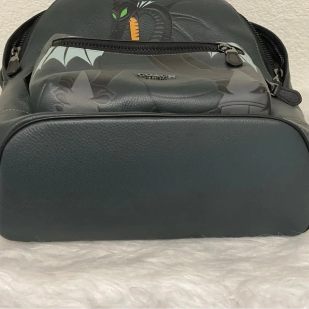 Disney X Coach West Backpack With Maleficent Dragon Motif CC043 NWT Pine Green